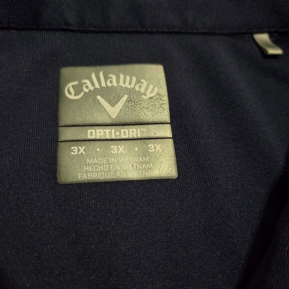 Callaway Polo Shirt Mens 3X Blue Opti-Dri Performance Golf Stretch Swing Tech - Picture 3 of 9